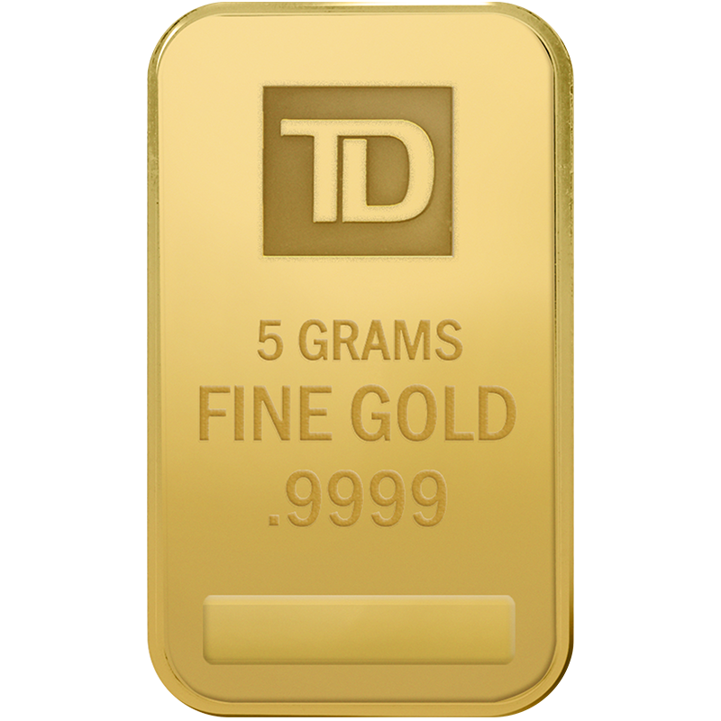 5 gram TD Gold Bar - TRB Bullion - TRB Bullion