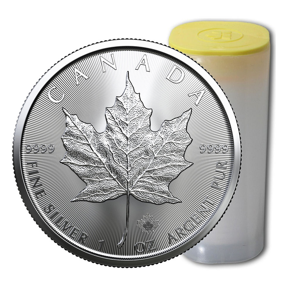 1 oz 2022 Canadian Silver Maple Leaf Tube (25 Coins) - TRB Bullion
